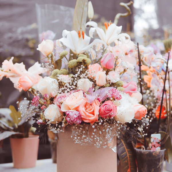 大型活动时候的花卉展示