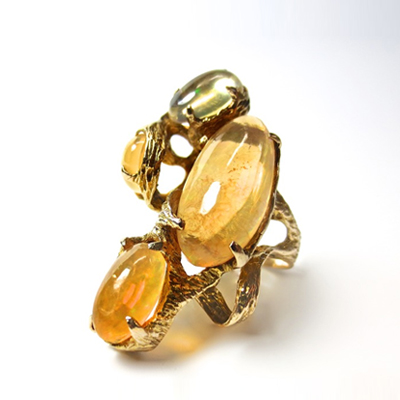 16K金镶嵌宝石戒指